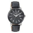 Xylys Swiss Analog with Date Black Leather Strap and Grey Dial Watch For Men - image number 0
