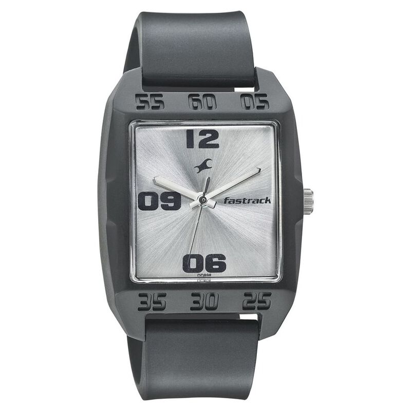 Fastrack Quartz Analog Silver Dial Plastic Strap Watch for Guys - image number 0