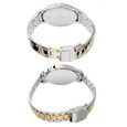 Titan Bandhan Quartz Analog with Date Silver Round Dial Two Toned Stainless Steel Strap Watch For Couple - image number 4