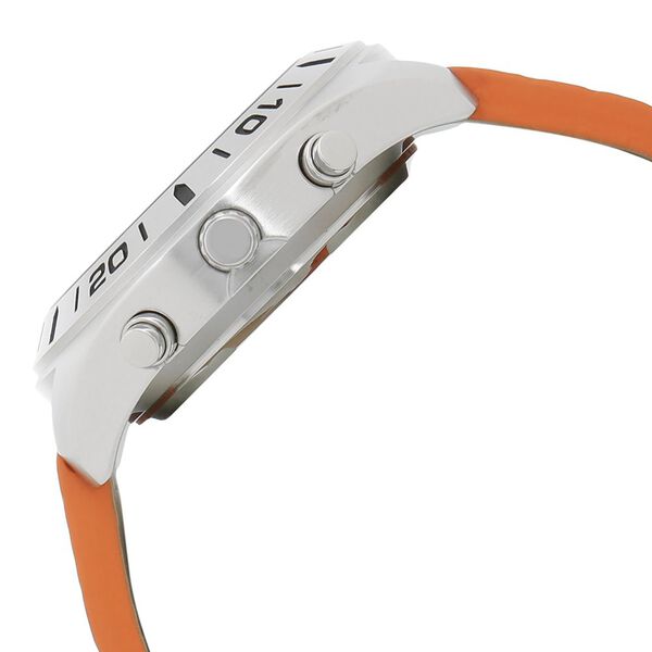Fastrack Quartz Analog Digital Orange Dial Leather Strap Watch for Guys - image number 2