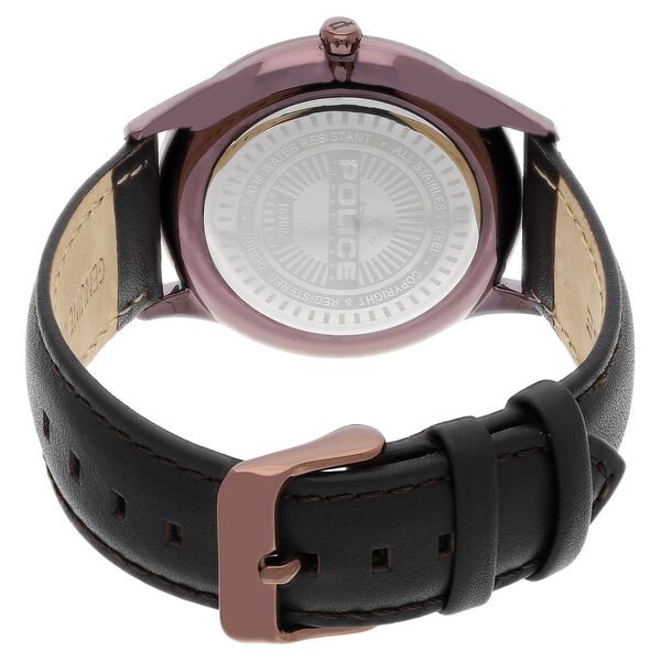 Police Quartz Analog Brown Dial Leather Strap Watch for Men - image number 4