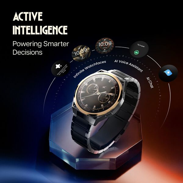 Fastrack Marvellous FX3 Smartwatch with 1.43" AMOLED Display, Slim 10.4mm Design, HRM, Additional Silicone Strap - image number 2