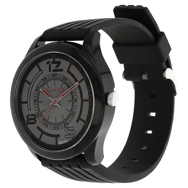 SF Quartz Analog Grey Dial Plastic Strap Watch for Men - image number 1
