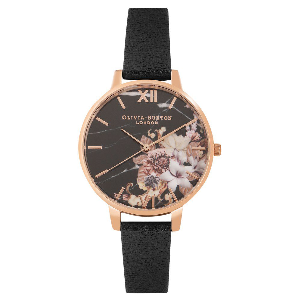 Olivia burton watch black strap on sale