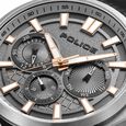 Police Quartz Multifunction Grey Dial Black Leather Strap Watch For Men - image number 2