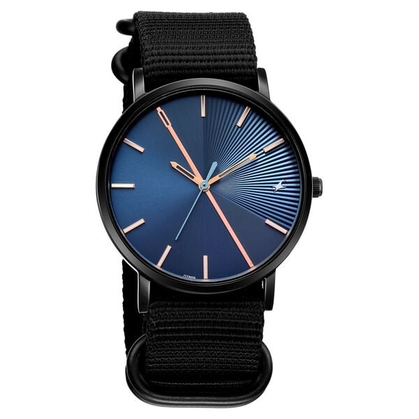 Fastrack 9 to Fine Analog with Blue Dial Nato Strap Watch for Guys - image number 1