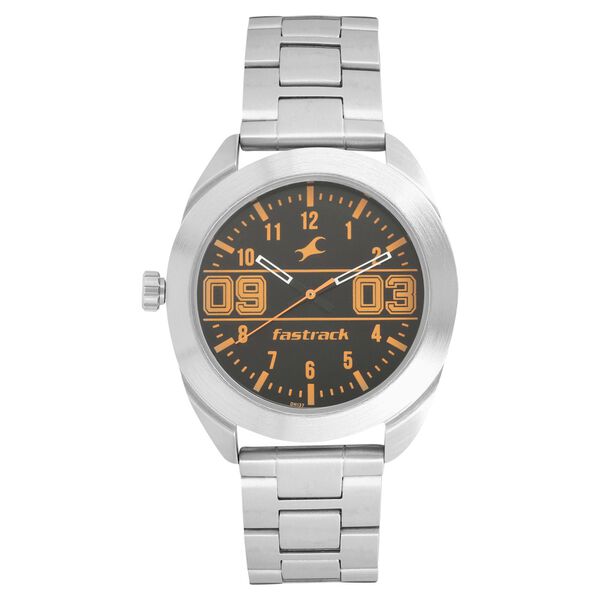 Fastrack Varsity Quartz Analog Black Dial Stainless Steel Strap Watch for Guys - image number 0