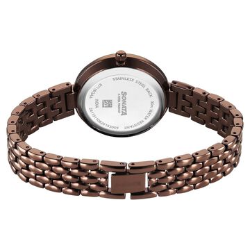Sonata Festive Quartz Analog Brown Dial Metal Strap Watch For Women