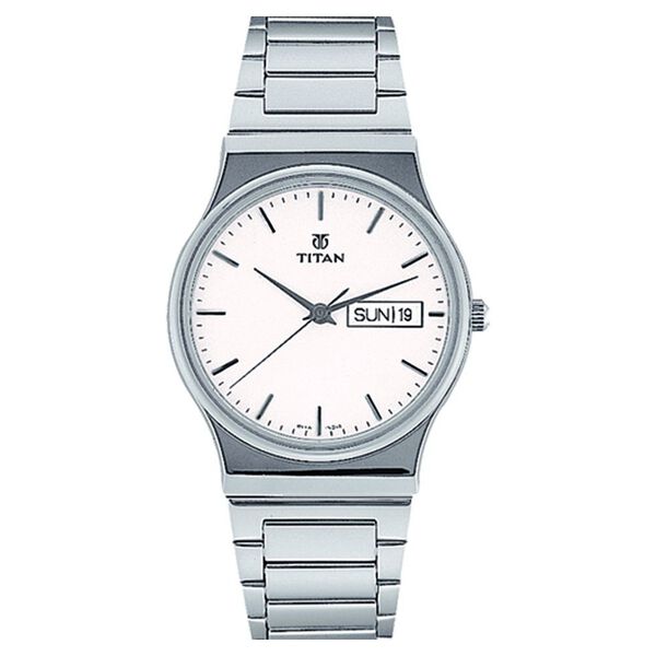 Titan Quartz Analog with Day and Date White Dial Watch for Men - image number 0