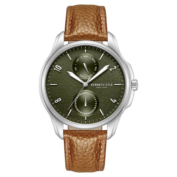Kenneth Cole Quartz Multifunction Green dial Leather Strap Watch for Men - image number 0