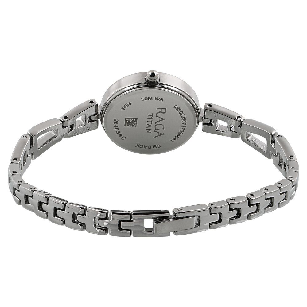 Buy Online Titan Raga White Dial Quartz Analog Metal Strap Watch
