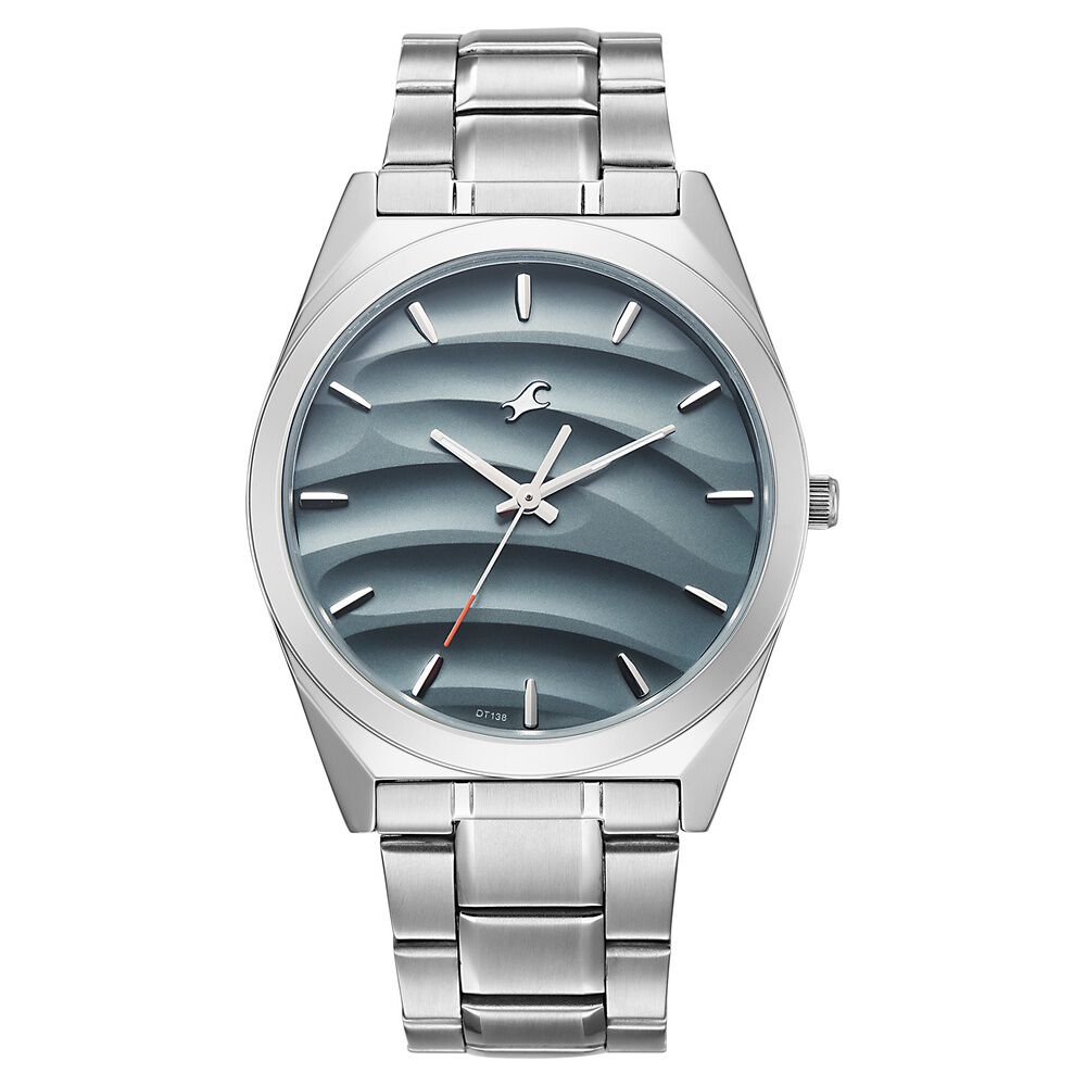 Fastrack Gelato Silver metal strap watch with Mint chip dial for Guys-image-21