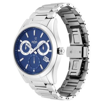 Xylys Swiss Multifunction Silver Stainless Steel Strap Blue Dial Watch For Men