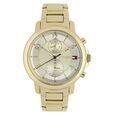 Tommy Hilfiger Quartz Multifunction Golden Dial Stainless Steel Strap Watch for Women - image number 0
