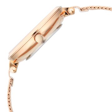 Fastrack Stunners X Quartz Analog Pink Mother Of Pearl Dial Stainless Steel Strap Watch For Girls