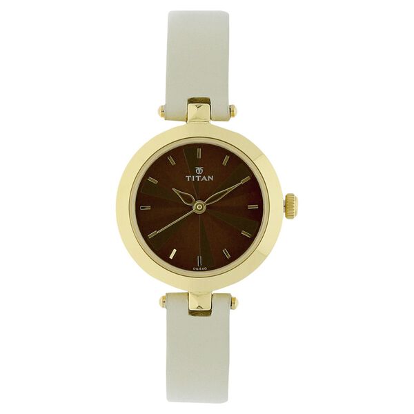 Titan Karishma Brown Dial Analog Leather Strap Watch for Women - image number 0