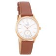 Xylys Swiss Analog Brown Leather Strap Mother of Pearl Dial Watch For Women - image number 0