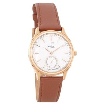 Xylys Mother Of Pearl Dial Leather Strap Watch for Women
