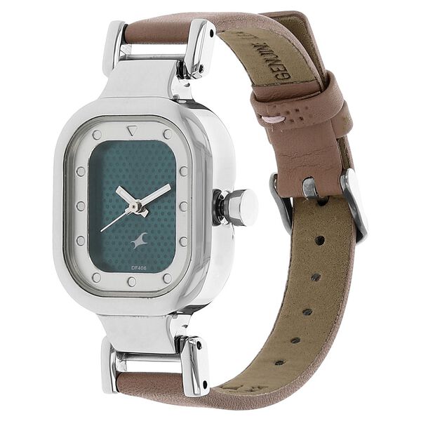 Fastrack Motorheads Quartz Analog Green Dial Leather Strap Watch for Girls - image number 1