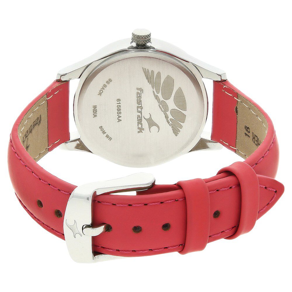 Fastrack red online colour watch