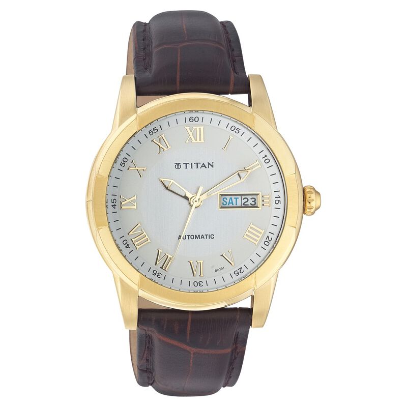 Titan Quartz Analog Silver Dial Watch for Men