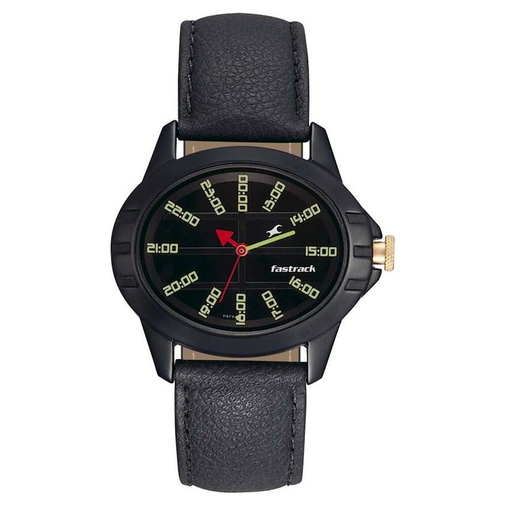Fastrack watch black belt sales