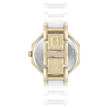 Anne Klein Quartz Analog White Dial Ceramic Strap Watch For Women