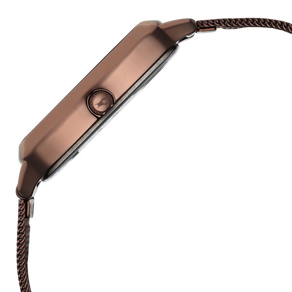 Fastrack Wild Quartz Analog Brown Dial Brown Stainless Steel Strap Watch For Girls - image number 6