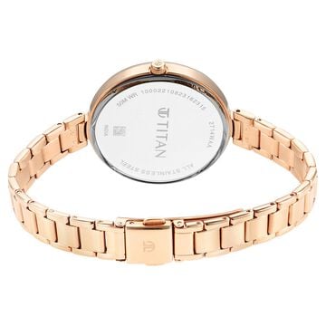 Titan Purple Stackables Quartz Analog Two Toned Dial Stainless Steel Strap Watch for Women