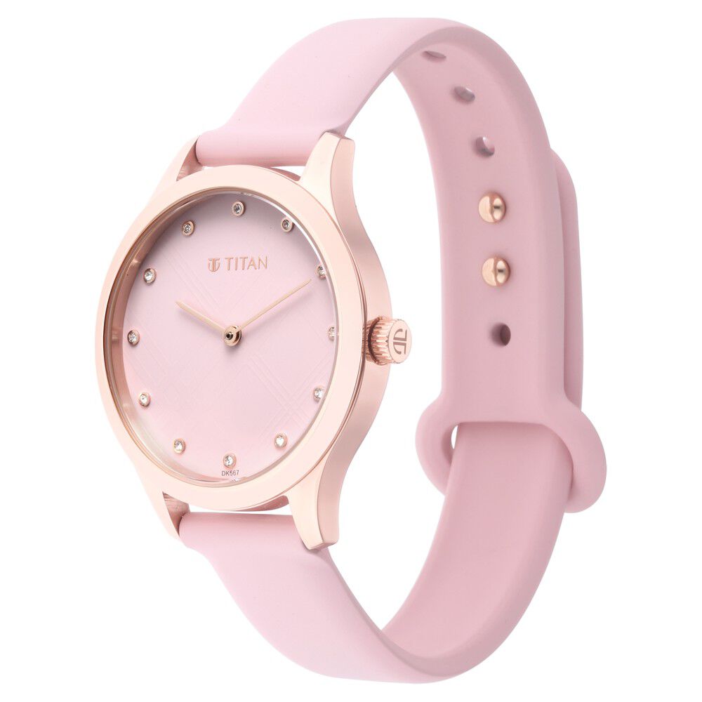 Titan pink watch top