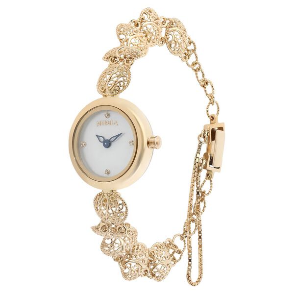 Titan Nebula Filigree Quartz Analog 18 Karat Solid Gold Watch for Women - image number 4