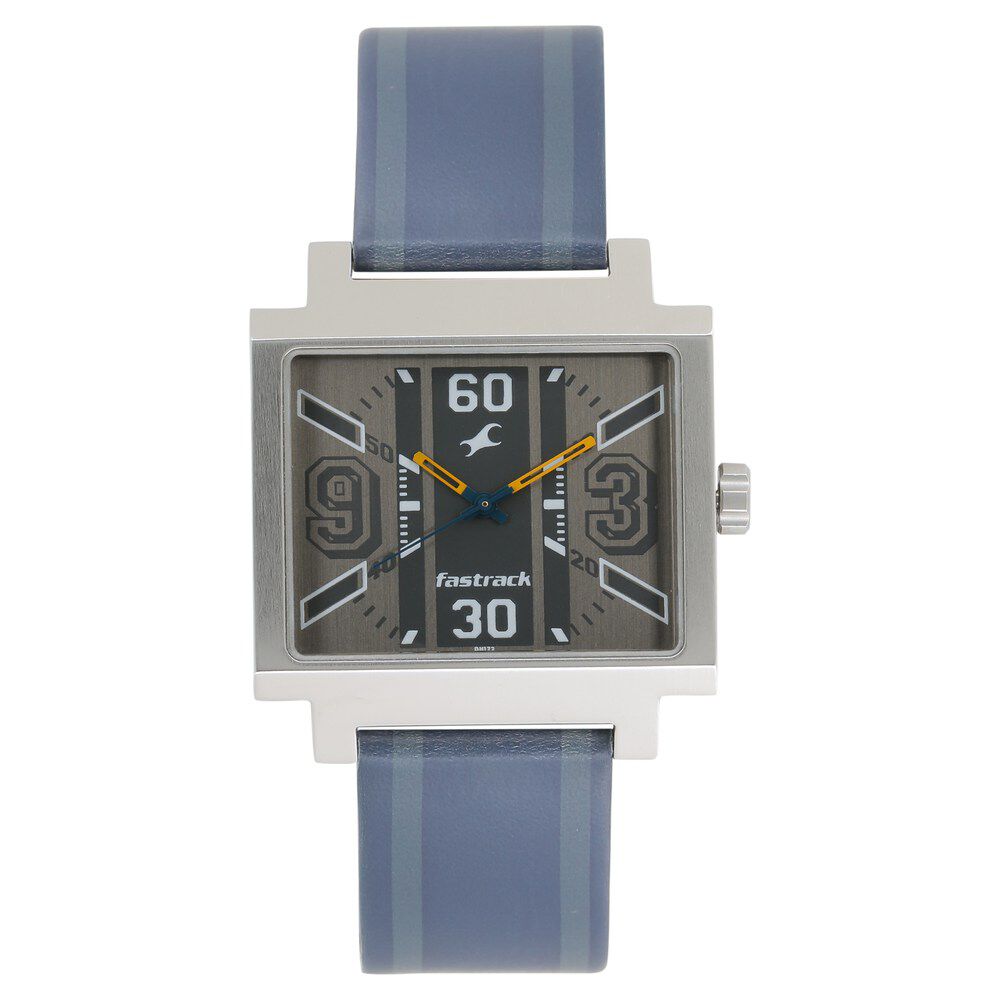 Fastrack Varsity Quartz Analog Grey Dial Leather Strap Watch for Guys - image number 0