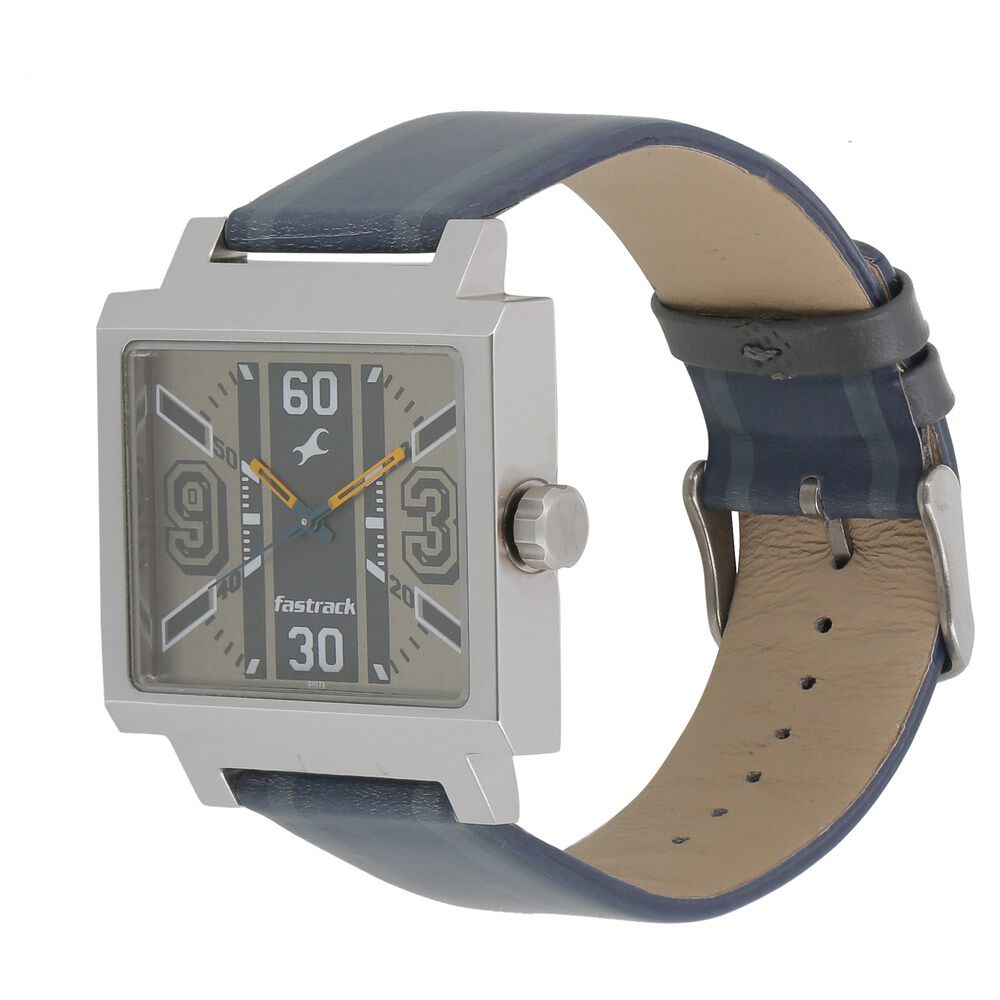 Fastrack Varsity Quartz Analog Grey Dial Leather Strap Watch for Guys - image number 1