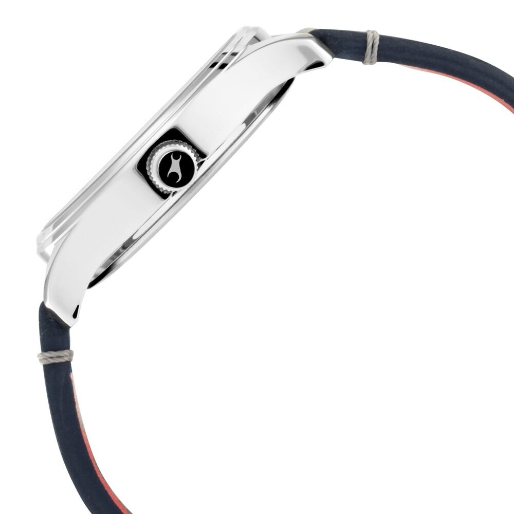 Fastrack I Love Me Quartz Analog Silver Dial Leather Strap Watch for Guys - image number 3
