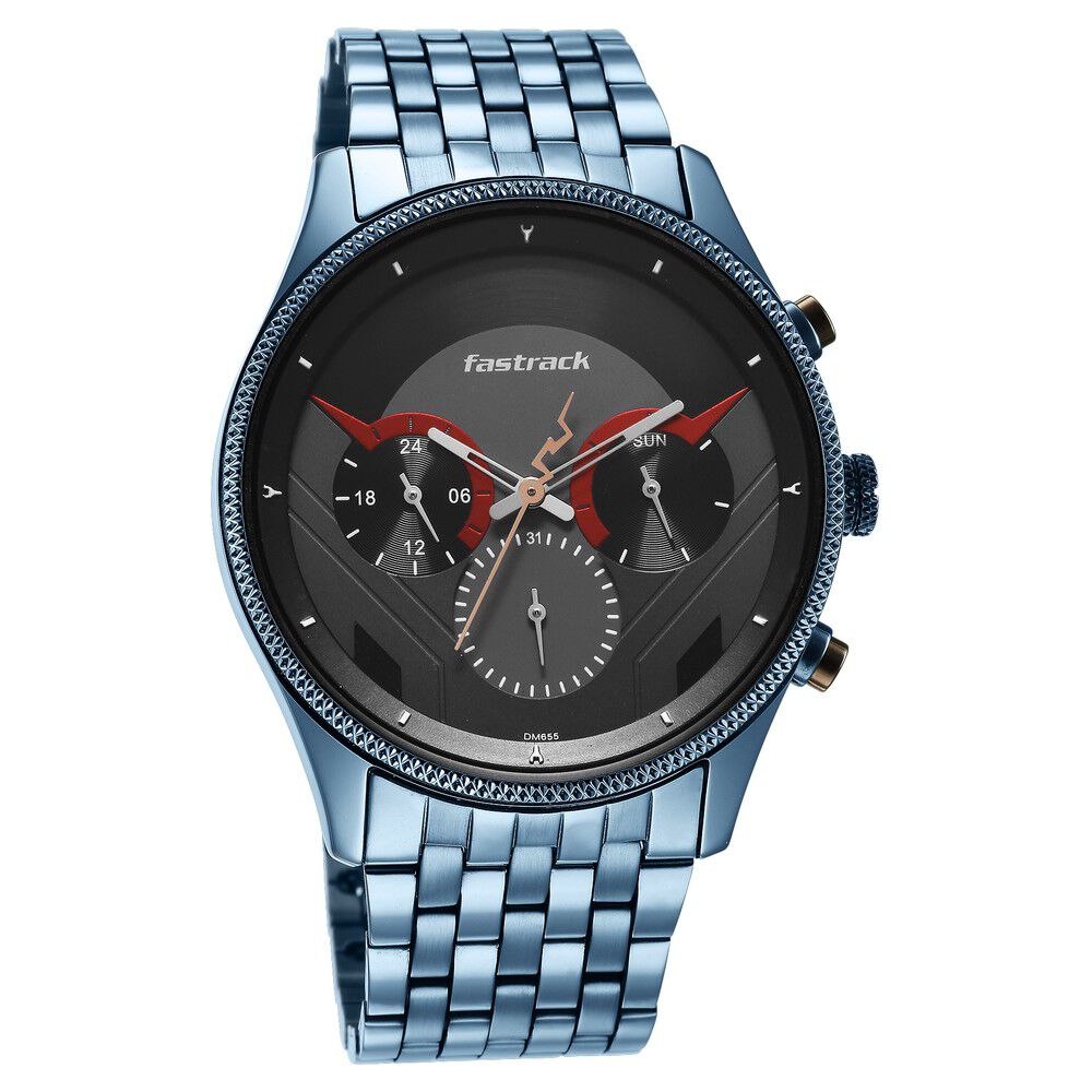 Fastrack Thor Quartz Multifunction Grey Dial Metal Strap Watch for Guys - image number 1