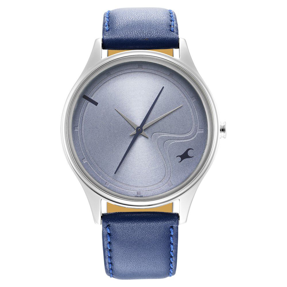 Fastrack Stunners Quartz Analog Blue Dial Leather Strap Watch for Guys - image number 1