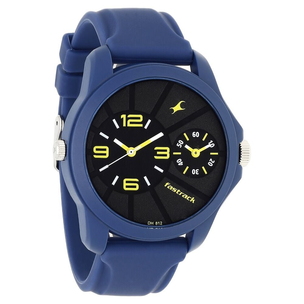 Fastrack Quartz Analog Black Dial Silicone Strap Watch for Guys - image number 1