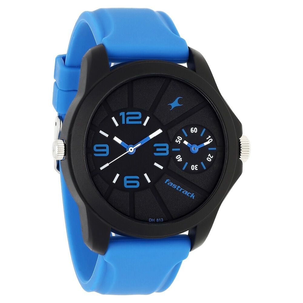 Fastrack Quartz Analog Black Dial Silicone Strap Watch for Guys - image number 1