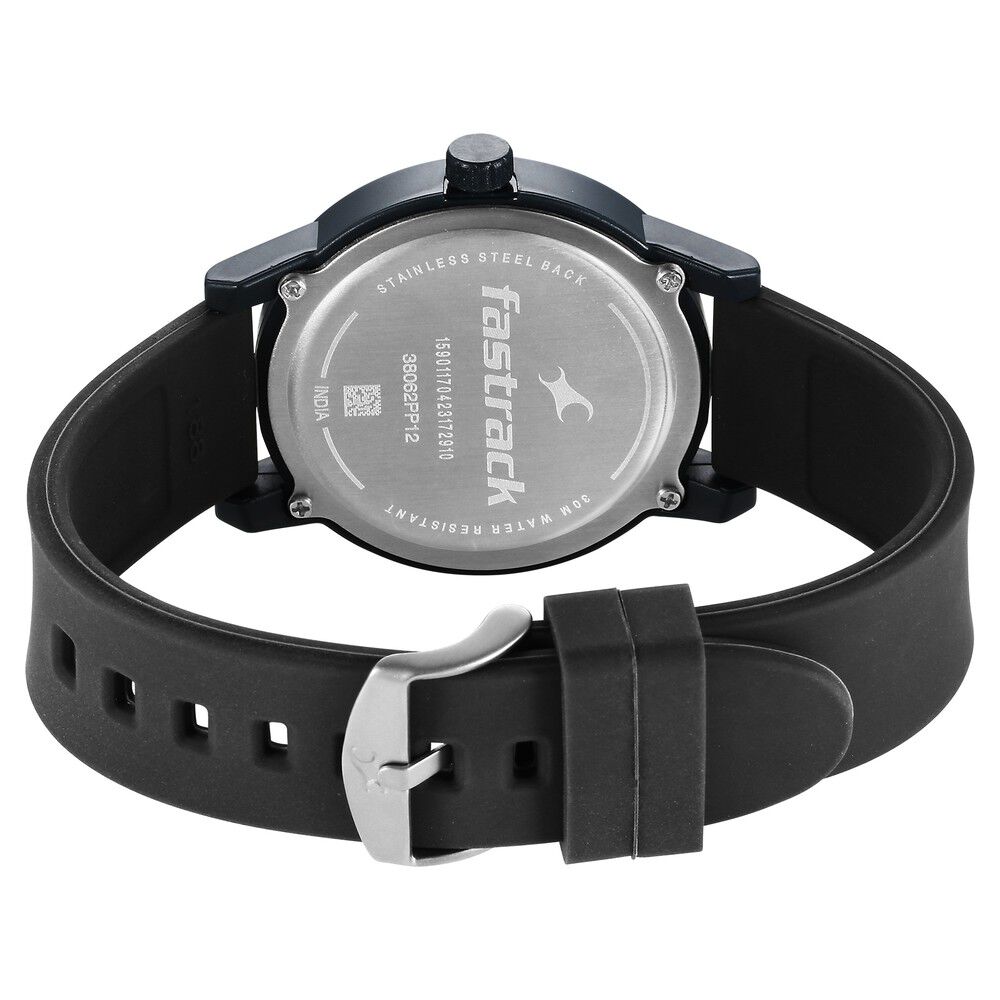 Fastrack Tees Quartz Analog White Dial Silicone Strap Watch for Guys - image number 4