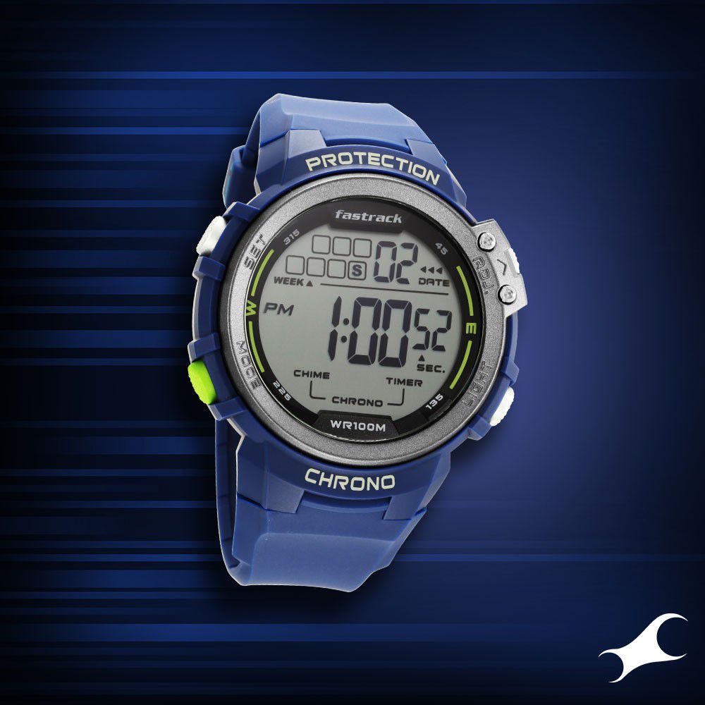 Fastrack Streetwear Digital Grey Dial Silicone Strap Watch for Guys - image number 0