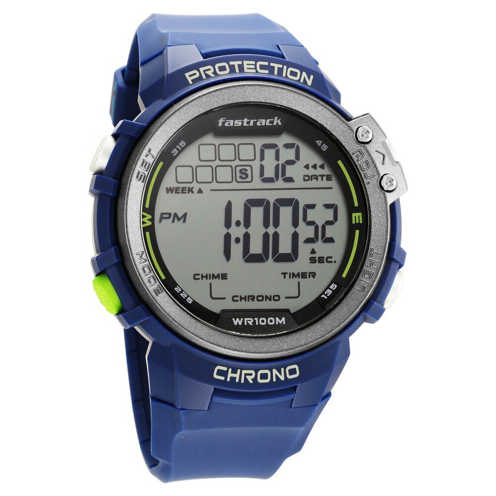 Fastrack Streetwear Digital Grey Dial Silicone Strap Watch for Guys - image number 1