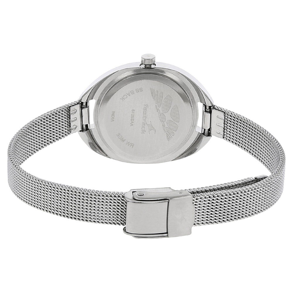 Buy Online Fastrack Quartz Analog Blue Dial Metal Strap Watch for Girls ...