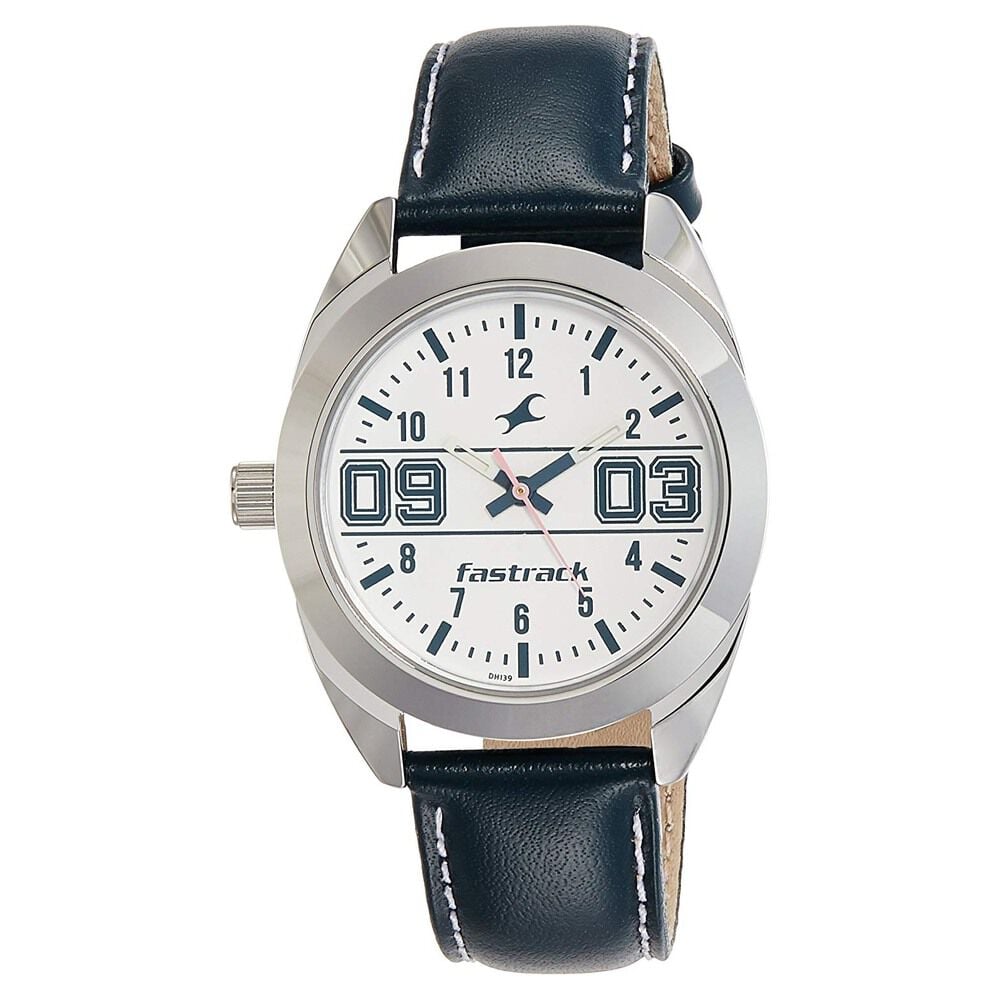 Fastrack Varsity Quartz Analog White Dial Leather Strap Watch for Girls - image number 0