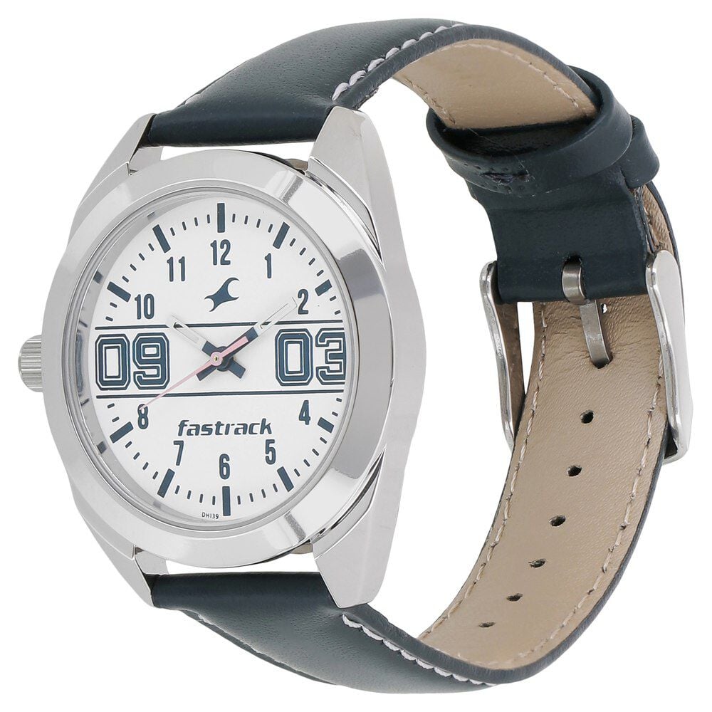 Fastrack Varsity Quartz Analog White Dial Leather Strap Watch for Girls - image number 1
