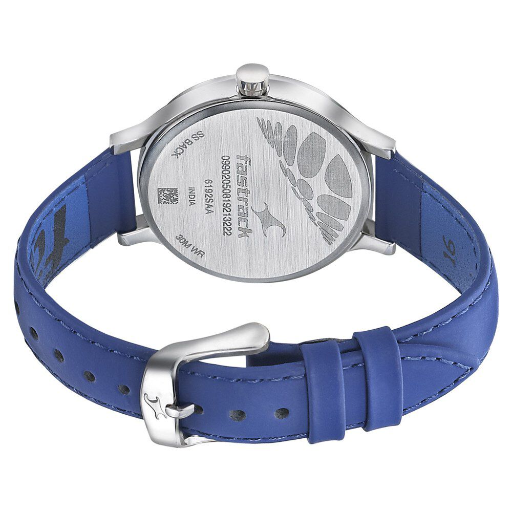 Fastrack Space Rover Quartz Analog Blue Dial Leather Strap Watch for Girls - image number 4