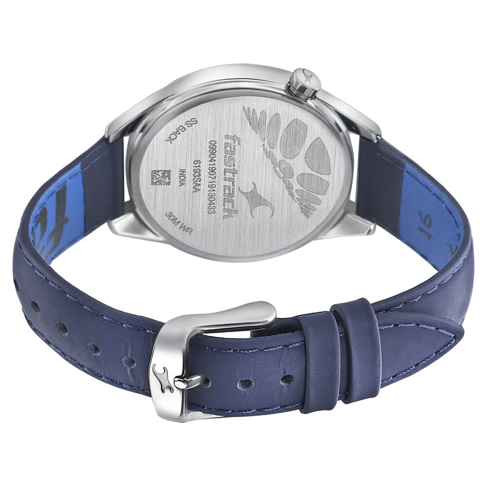 Fastrack Space Rover Quartz Analog Purple Dial Leather Strap Watch for Girls - image number 4