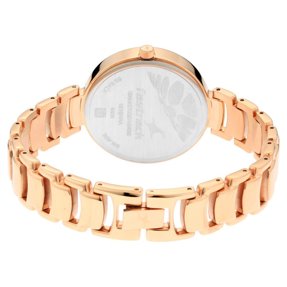 Fastrack Ruffles Quartz Analog with Date Pink Dial Stainless Steel Strap Watch for Girls - image number 5