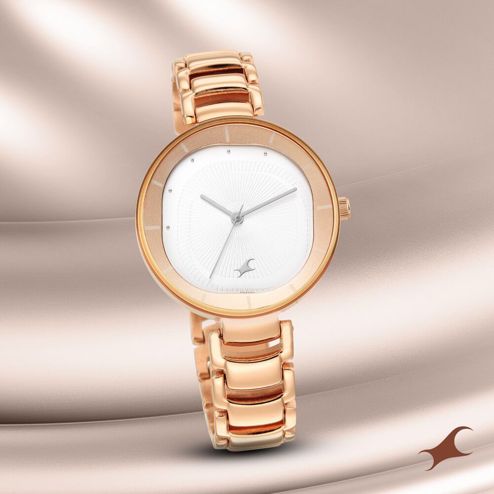 Fastrack Style Up Quartz Analog Silver Dial Metal Strap Watch for Girls - image number 0