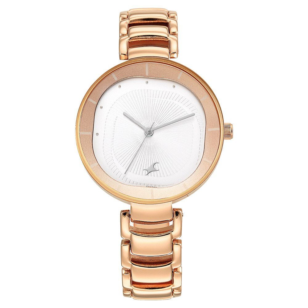 Fastrack Style Up Quartz Analog Silver Dial Metal Strap Watch for Girls - image number 2