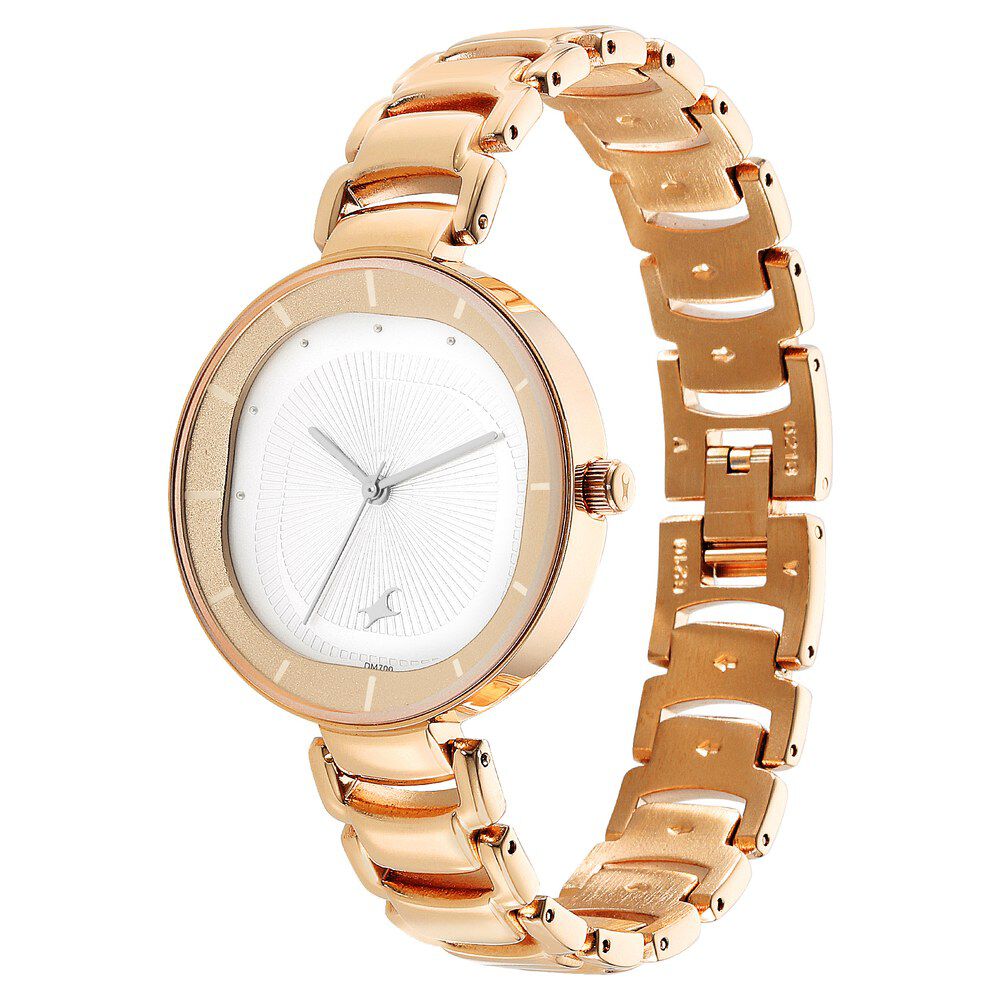 Fastrack Style Up Quartz Analog Silver Dial Metal Strap Watch for Girls - image number 3